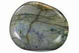Flashy, Polished Labradorite Pebble - Madagascar #140384-1